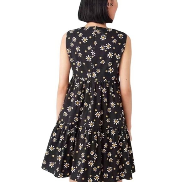 Kate Spade Daisy Dots Vineyard Dress floral tiered babydoll mini dress size 2 - Picture 2 of 13
